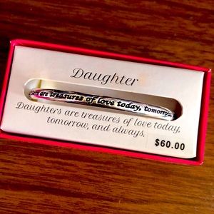 Daughter Bracelet with engraving & Fine silver-plated